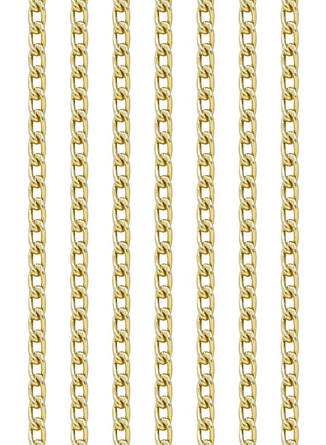 Satra Traders Aluminium Chain Twisted Links Spool Jewelry Making Chains Craft Chain for Necklace Bracelet Earring | Size : H-4mm W-6mm | Qty : 5mtr | JT-9-17-11 (Golden) - Image 1